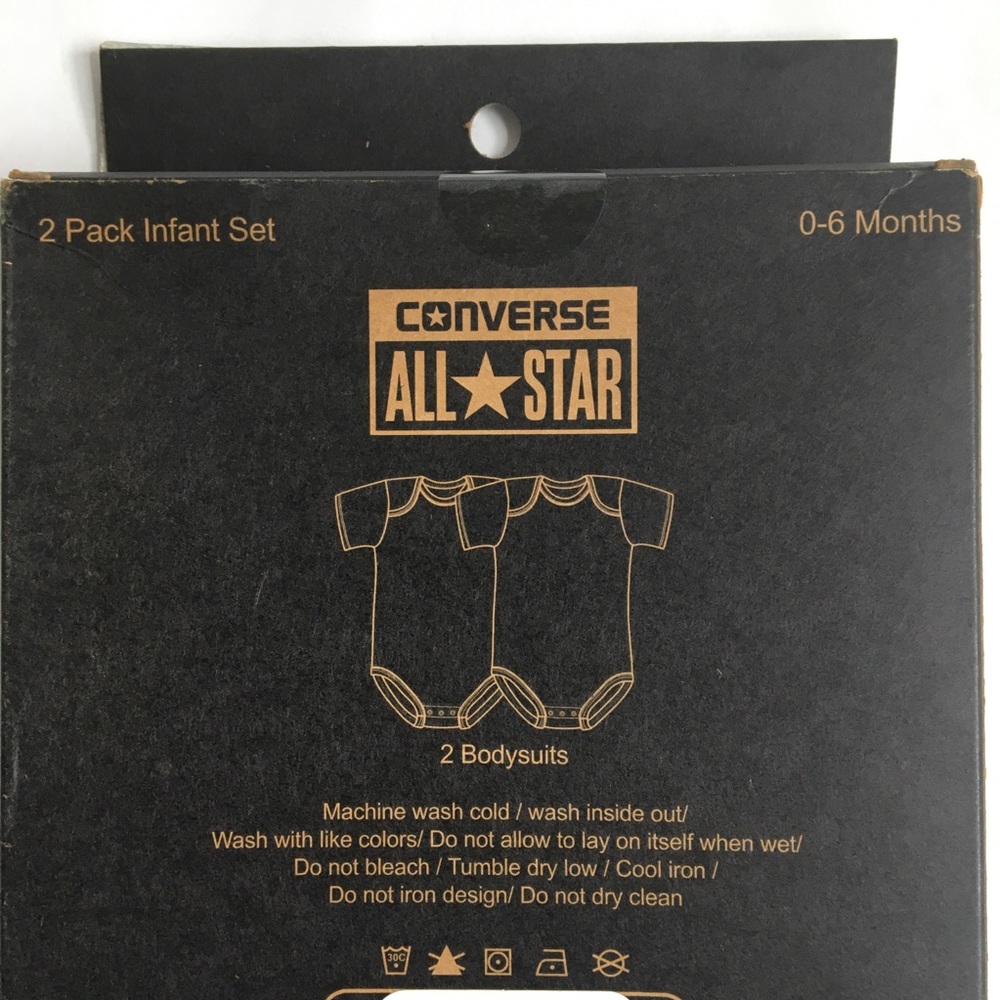 NWT Converse 2 Pack Infant Set Body Suits 0-6M - Picture 5 of 6